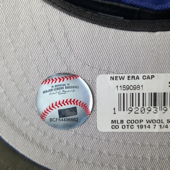 BRAND NEW CHICAGO CUBS FITTED HAT WOOL ROYAL NEW ERA 59FIFTY COOPERSTOWN7 1/4